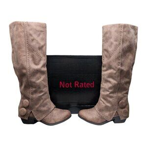 Not Rated Bashful Tall Boots Womens Taupe Brown Fabric Riding Boots Size 6